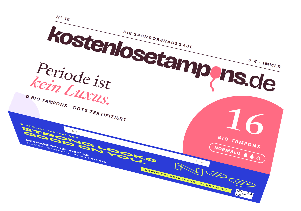 Deckel der Bio-Tampon-Box von oben